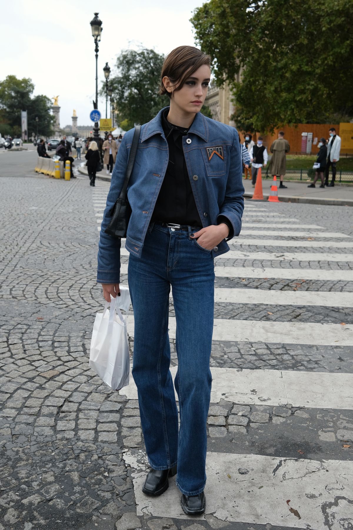 Kim Schell after the Chanel SS21 Show in Paris