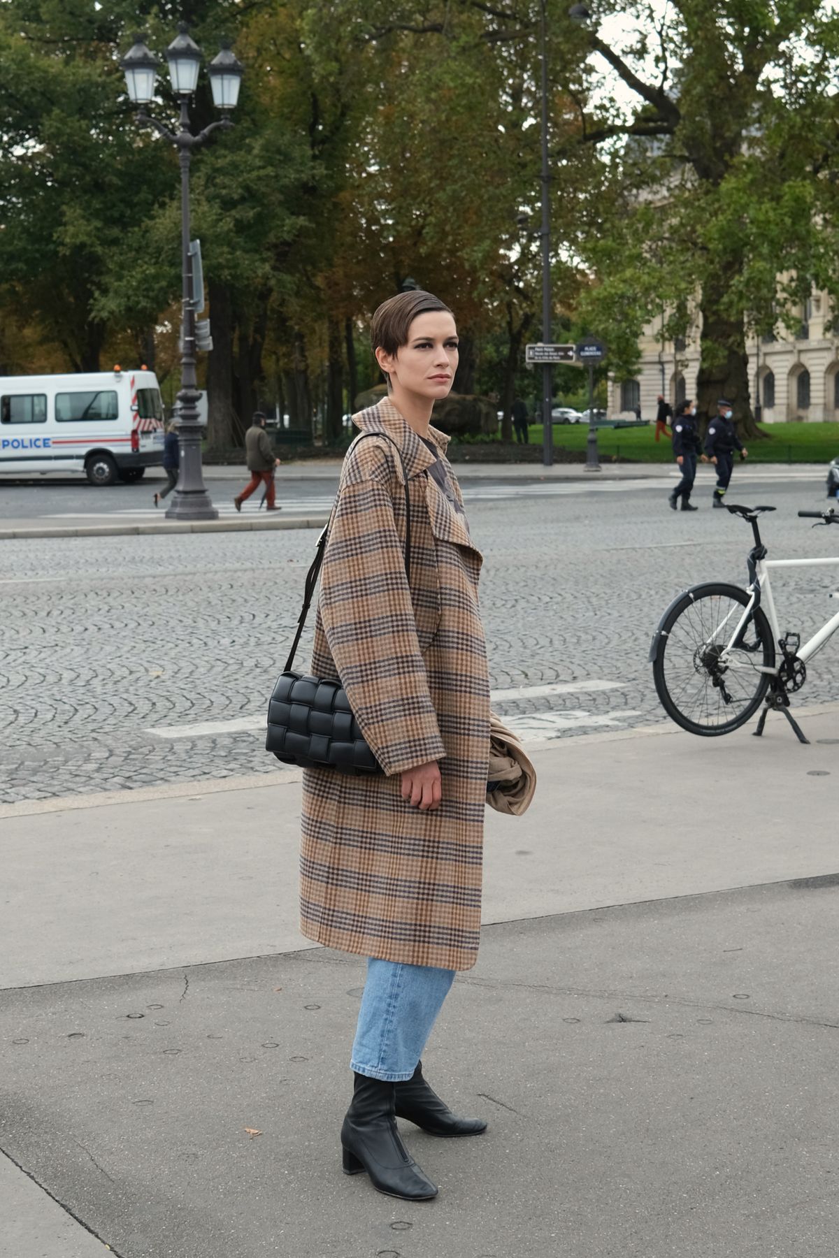 Louise de Chevigny after the Chanel SS21 Show in Paris