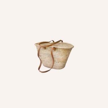 French straw market basket bags