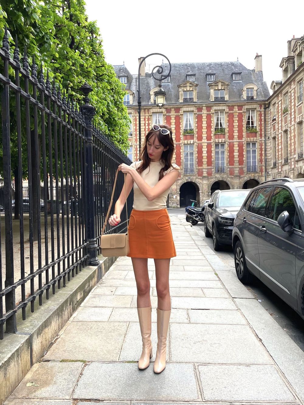 Orange mini skirt season_IMG_3099